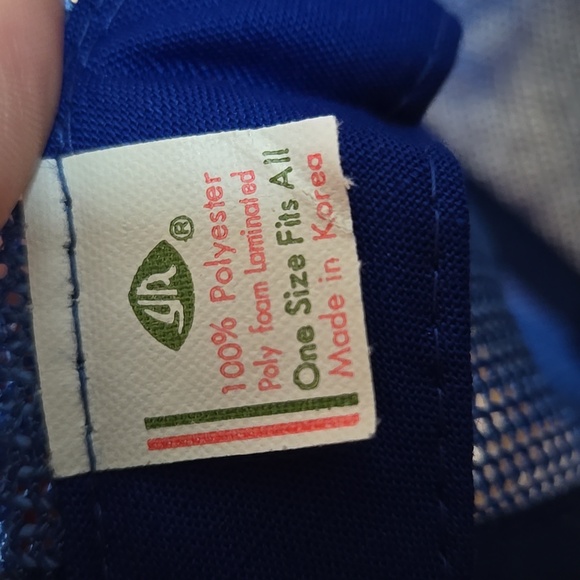 Vintage Novelty Trucker Hat Snapback Cap Retro Funny 80s 90s 1980 1990 Blue Mesh - Picture 6 of 7